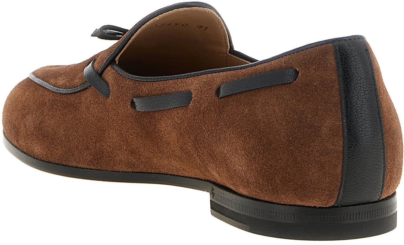Valentino Garavani Brown Calfskin Slip-On Loafers