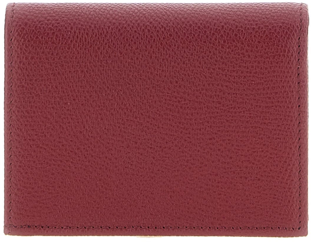 Valentino Garavani Bordeaux Calfskin Cardholder