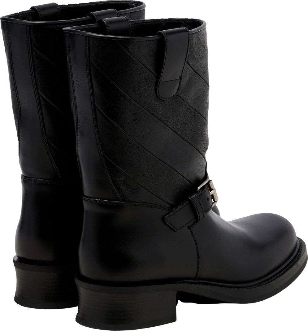 Valentino Garavani VLogo Women's Leather Biker Boots Black