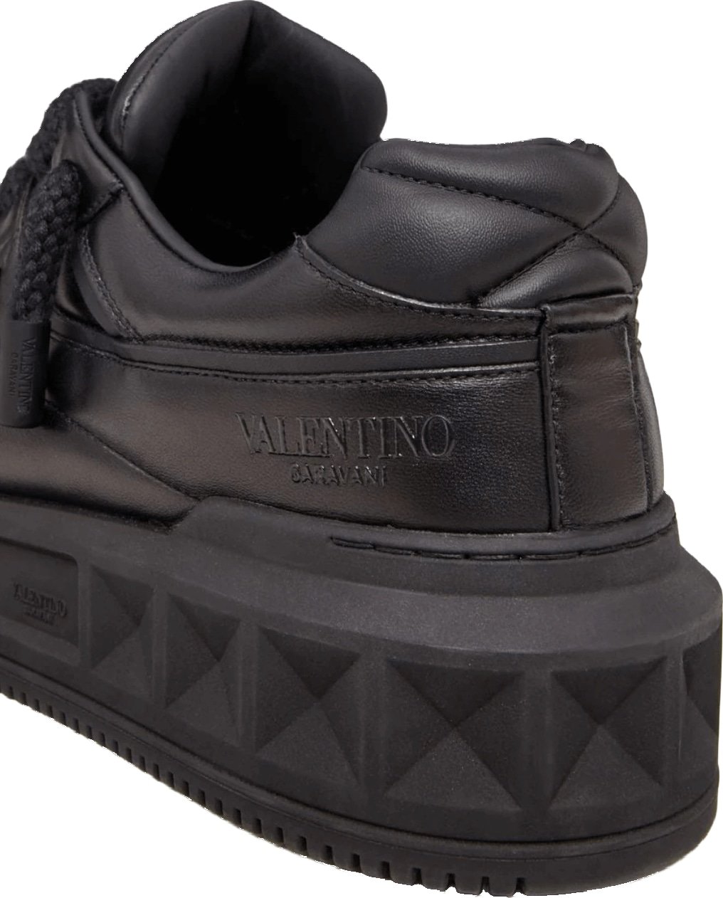 Valentino Garavani One Stud XL Men's Leather Sneakers Black
