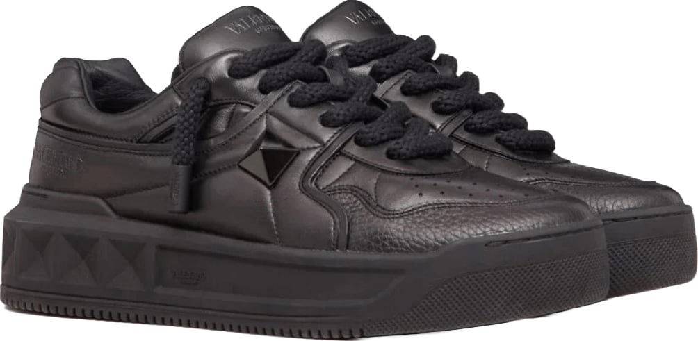 Valentino Garavani One Stud XL Men's Leather Sneakers Black