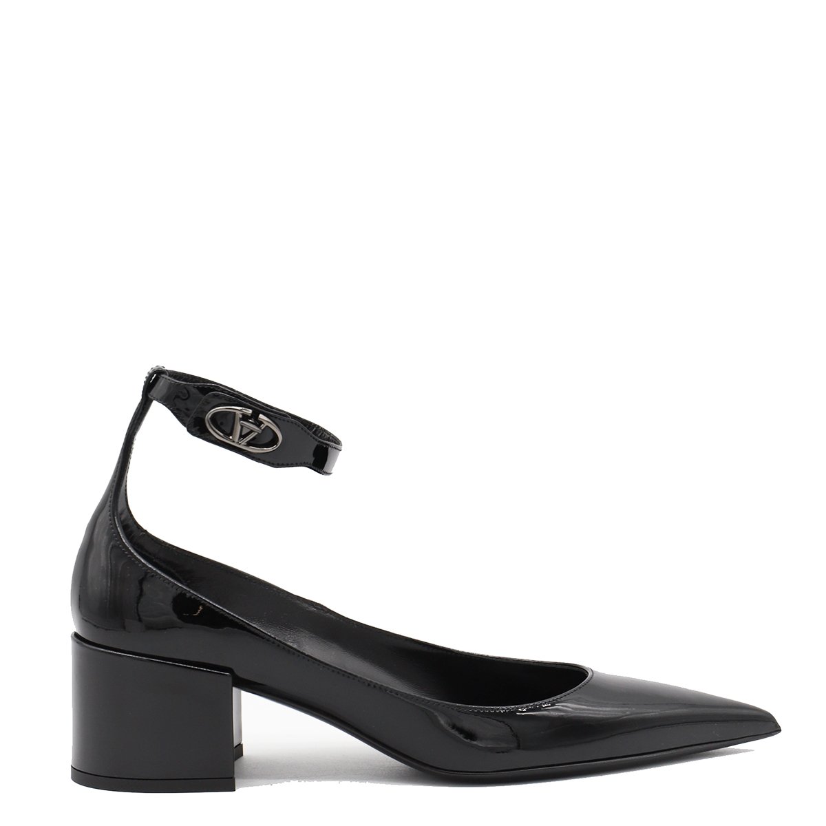 Black Leather Pointed Toe Pumps