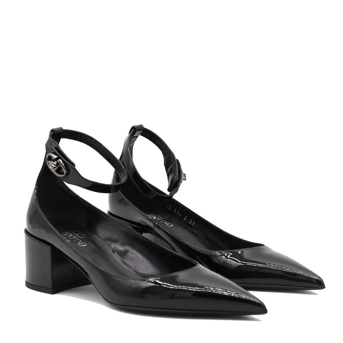 Black Leather Pointed Toe Pumps