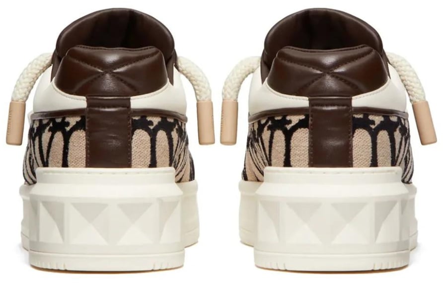 Valentino Garavani One Stud XL White/Beige Natural low-top sneakers
