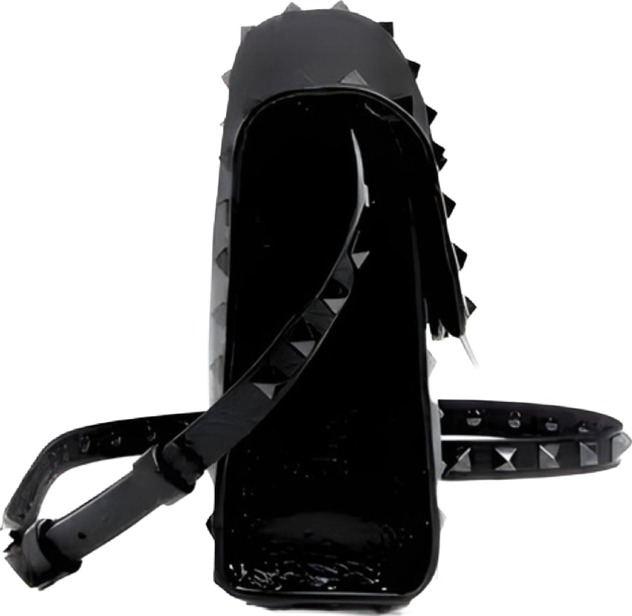 Valentino Garavani Small Rockstud Grainy Calfskin Crossbody Black Bag