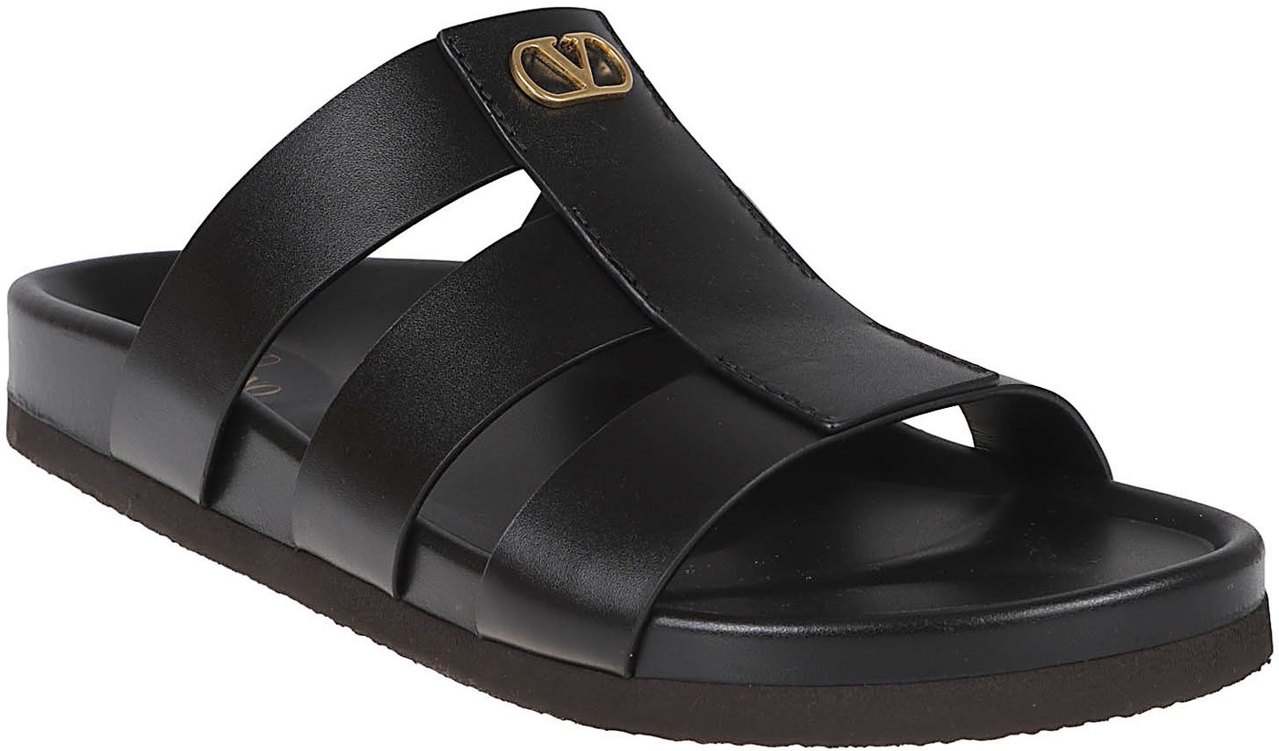 Studshield Strappy Leather Slide Sandals