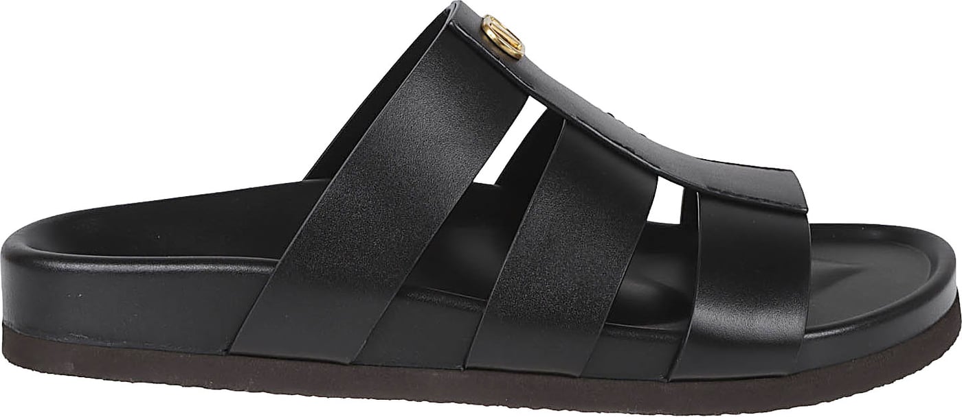 Studshield Strappy Leather Slide Sandals