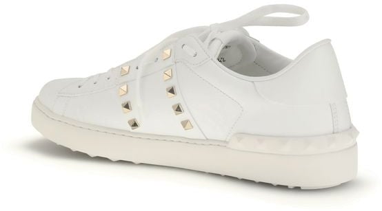 Valentino Garavani White Calf Leather Bos Taurus Low Top Sneakers
