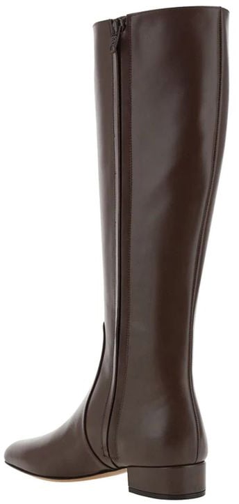 Valentino Garavani Brown Calfskin Flat Boots