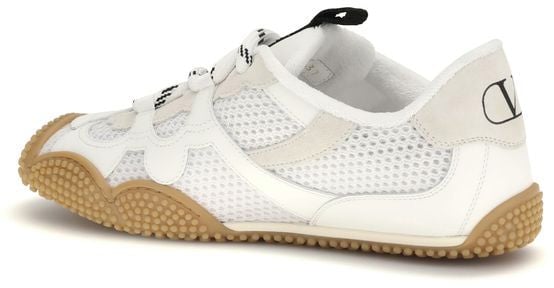 Valentino Garavani White Calf Leather Bos Taurus Athletic Sneakers