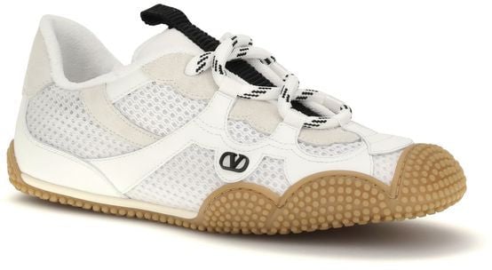 Valentino Garavani White Calf Leather Bos Taurus Athletic Sneakers