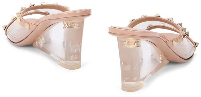 Valentino Garavani Beige Leather Mules