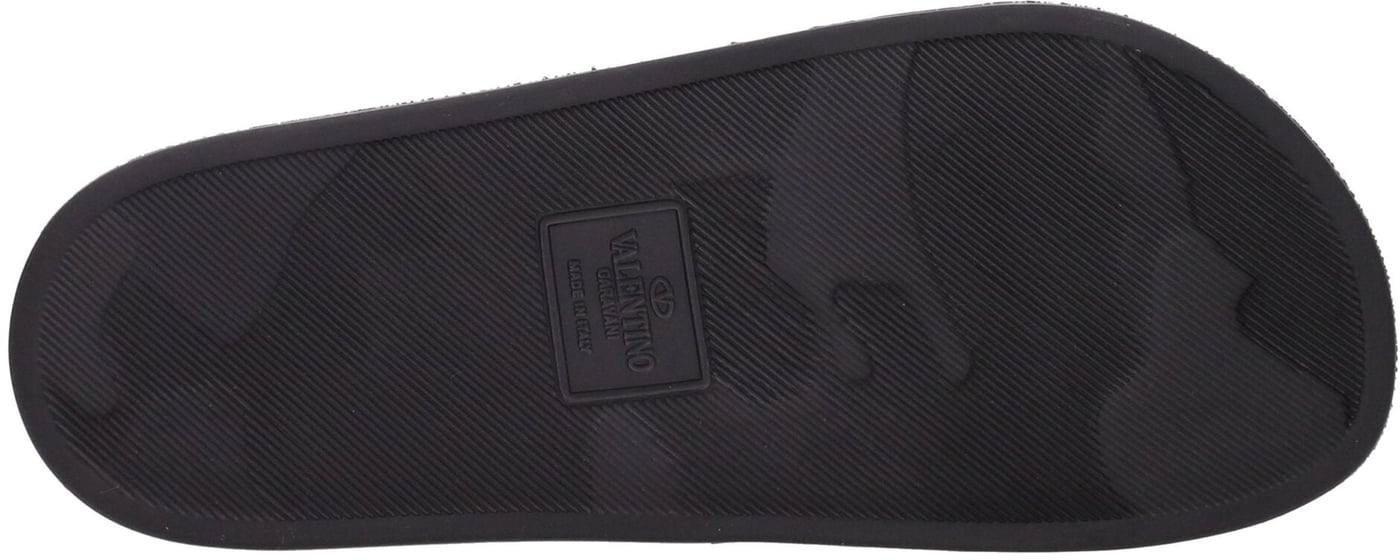 Valentino Garavani Black Cotton Slippers