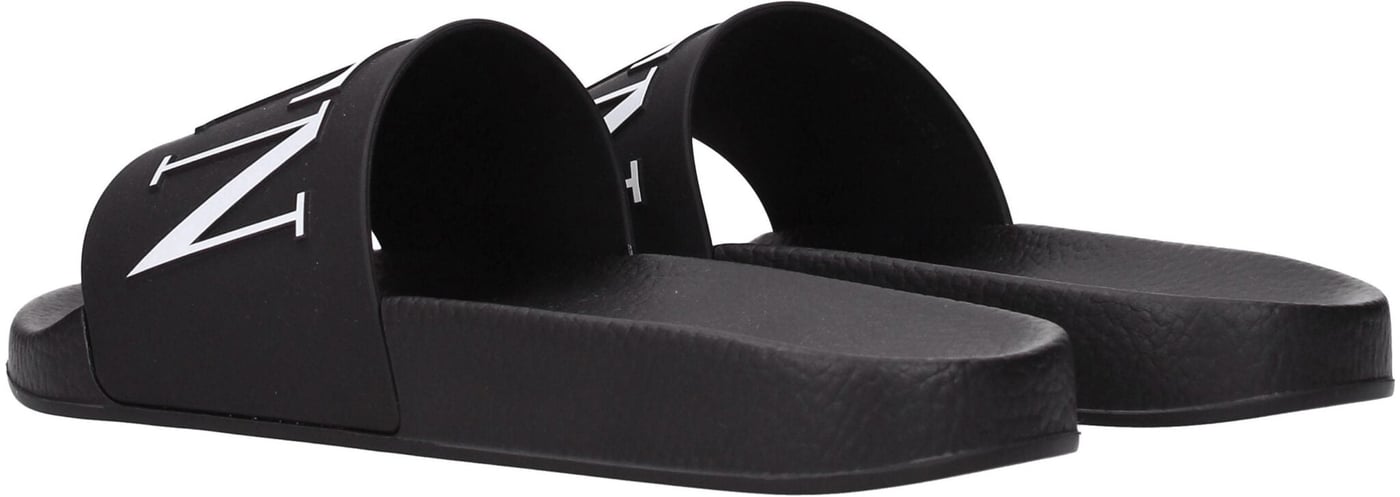 Valentino Garavani Black Cotton Slippers