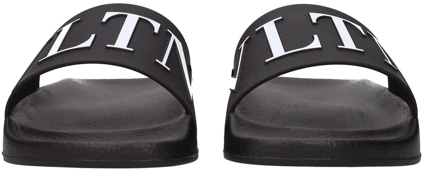 Valentino Garavani Black Cotton Slippers