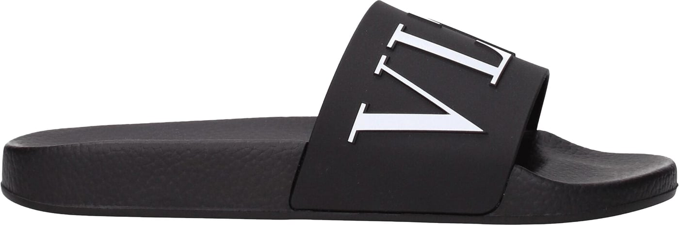 Valentino Garavani Black Cotton Slippers