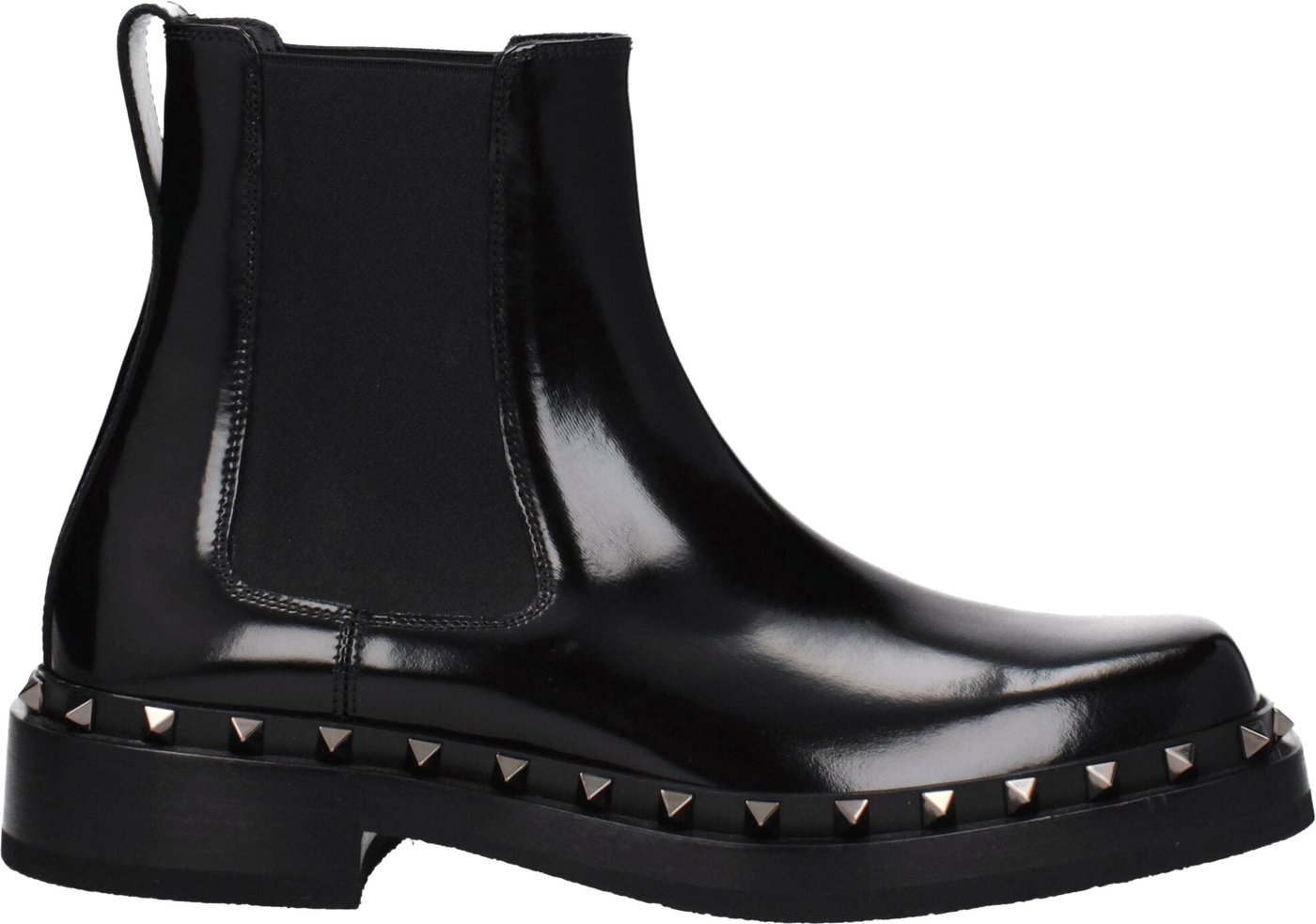 Valentino Garavani Black Leather Ankle Boots
