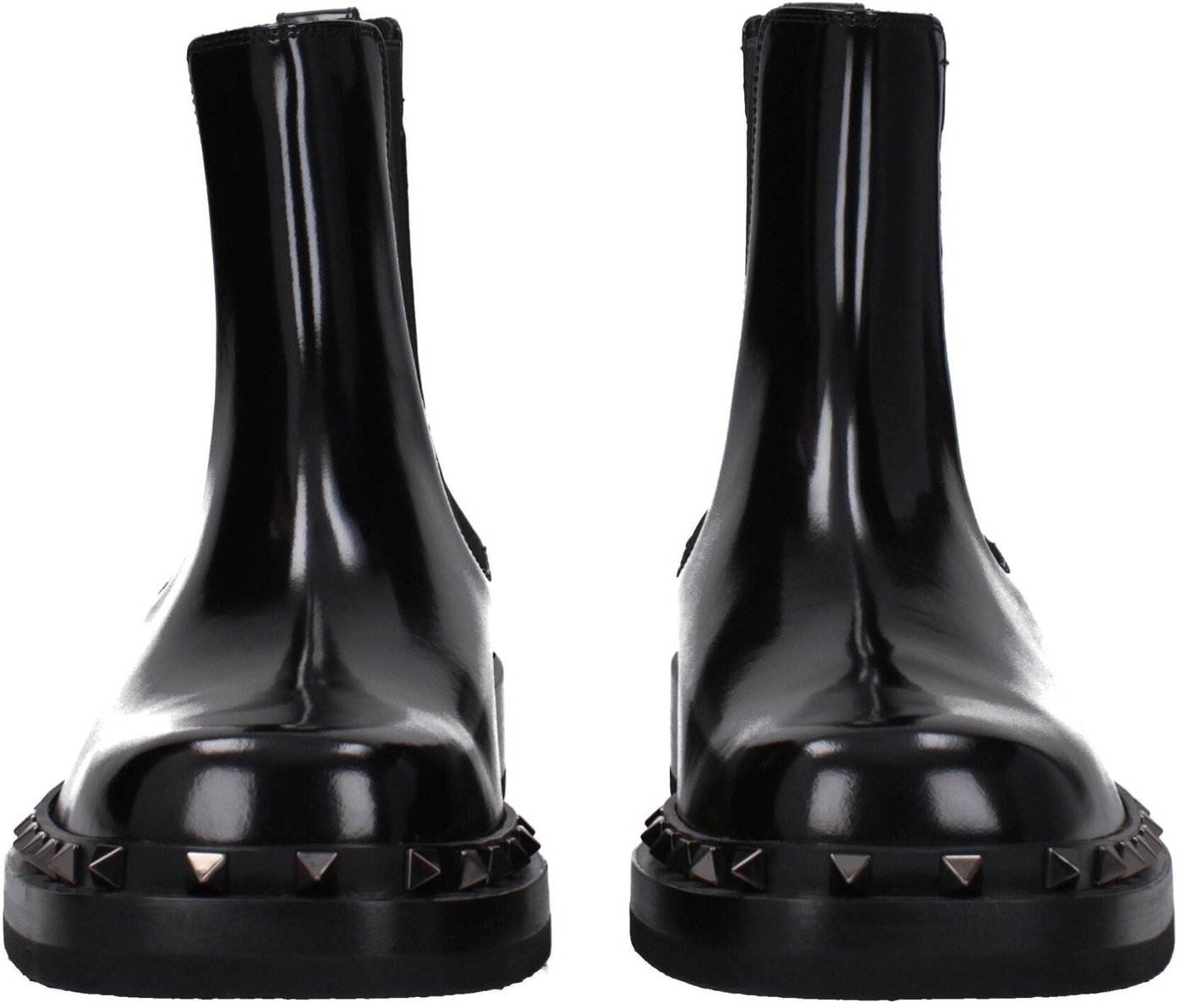 Valentino Garavani Black Leather Ankle Boots