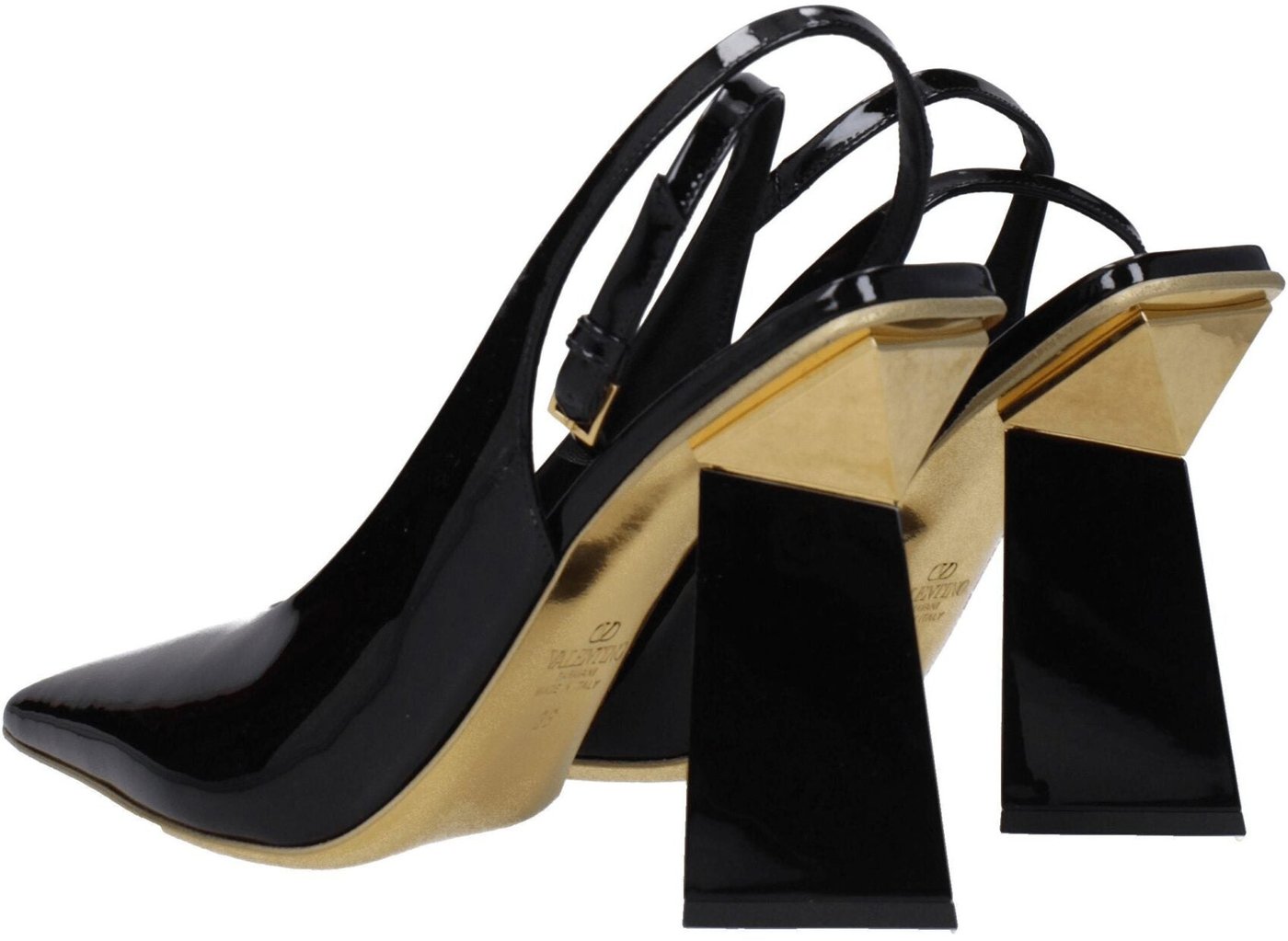 Valentino Garavani Black Leather Sandals
