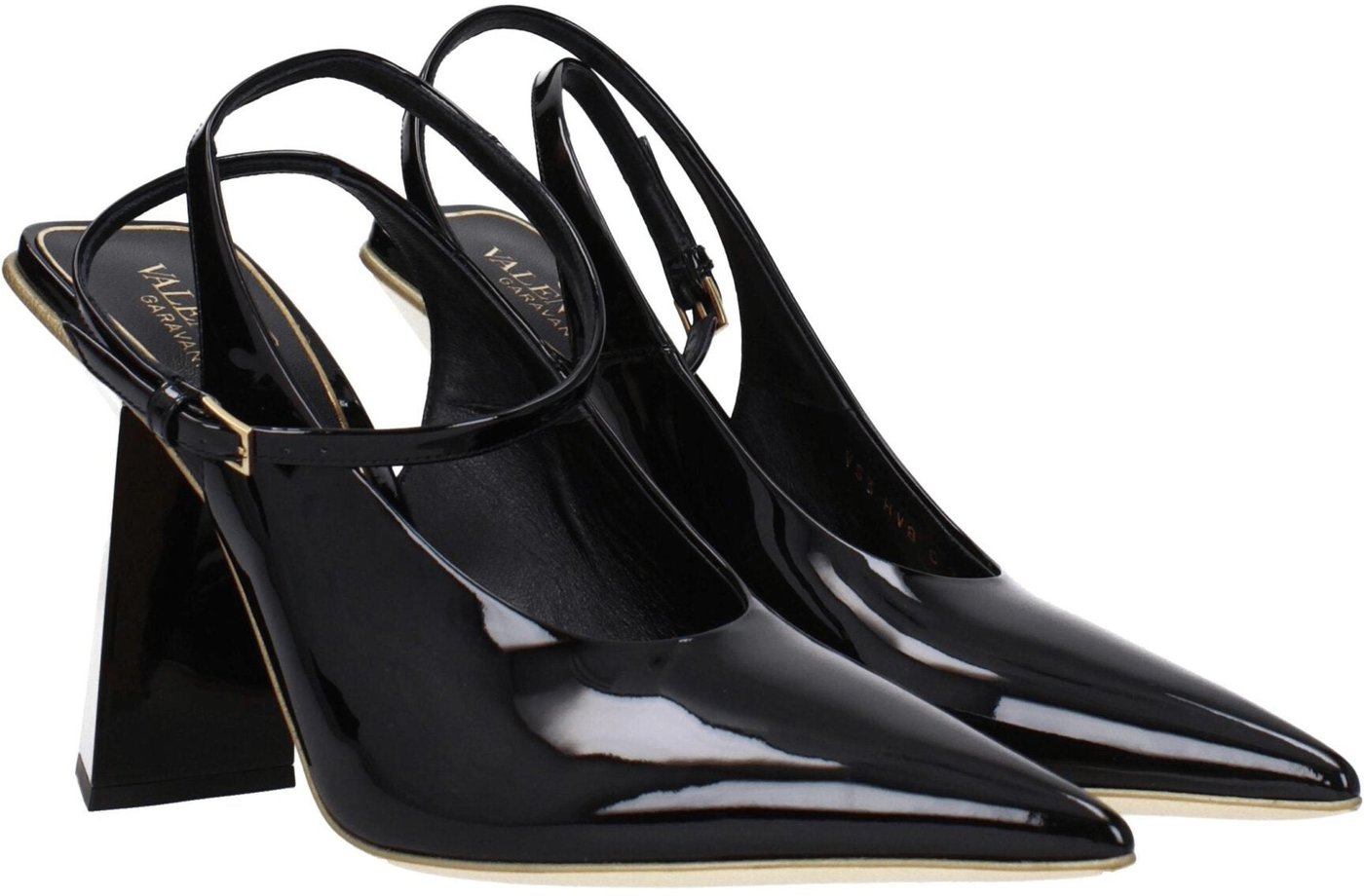 Valentino Garavani Black Leather Sandals