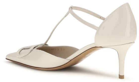 Valentino Garavani Beige Calf Leather Bos Taurus High Heel Pumps