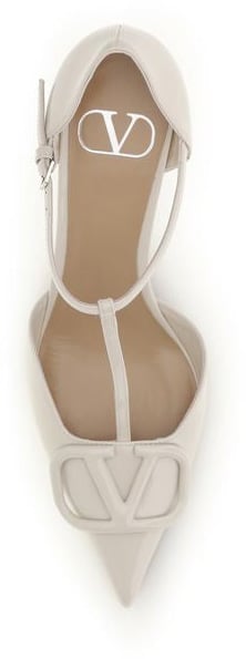 Valentino Garavani Beige Calf Leather Bos Taurus High Heel Pumps