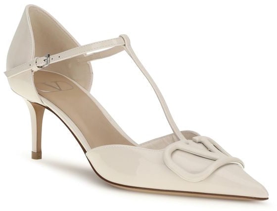 Valentino Garavani Beige Calf Leather Bos Taurus High Heel Pumps