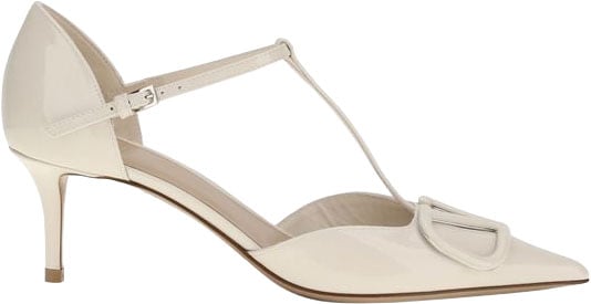 Valentino Garavani Beige Calf Leather Bos Taurus High Heel Pumps