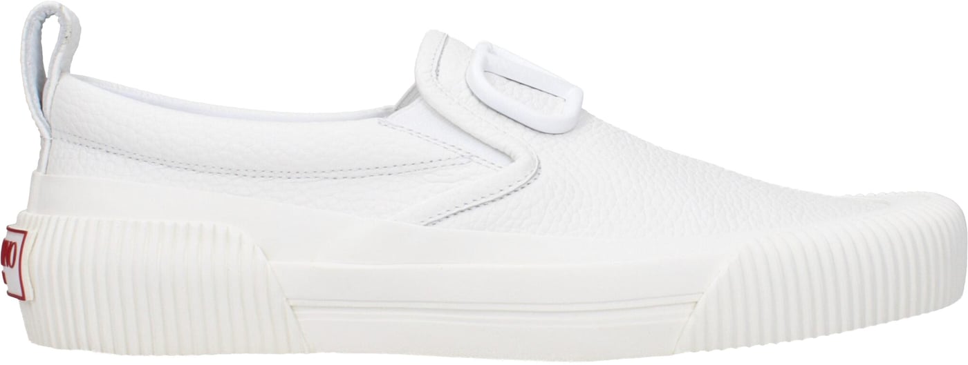 Valentino Garavani White Leather Slip-On Loafers