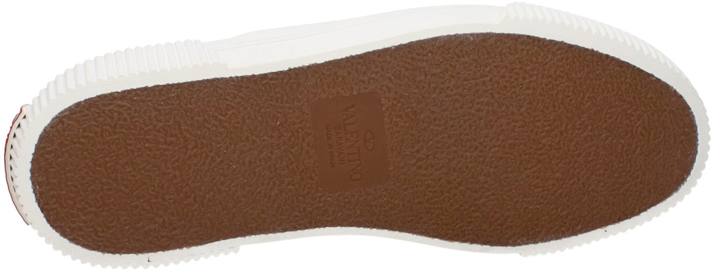 Valentino Garavani White Fabric Slip-On Loafers