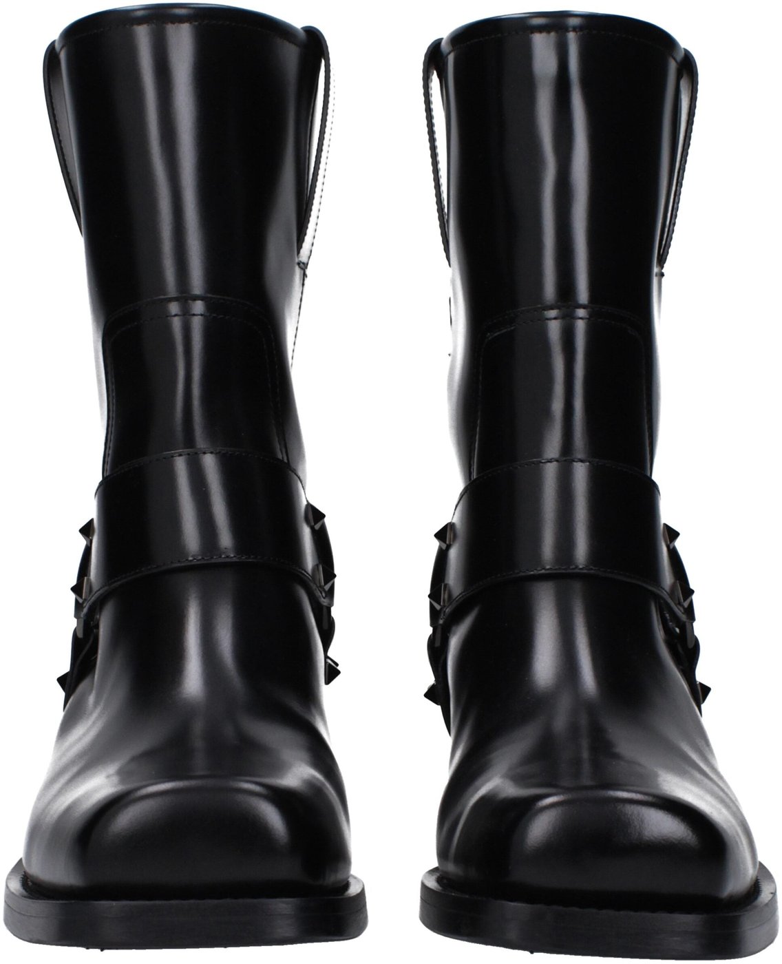 Valentino Garavani Black Leather Ankle Boots
