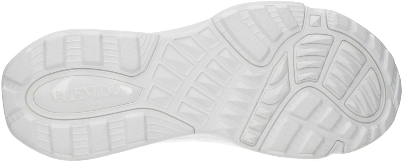 Valentino Garavani White Fabric Athletic Sneakers