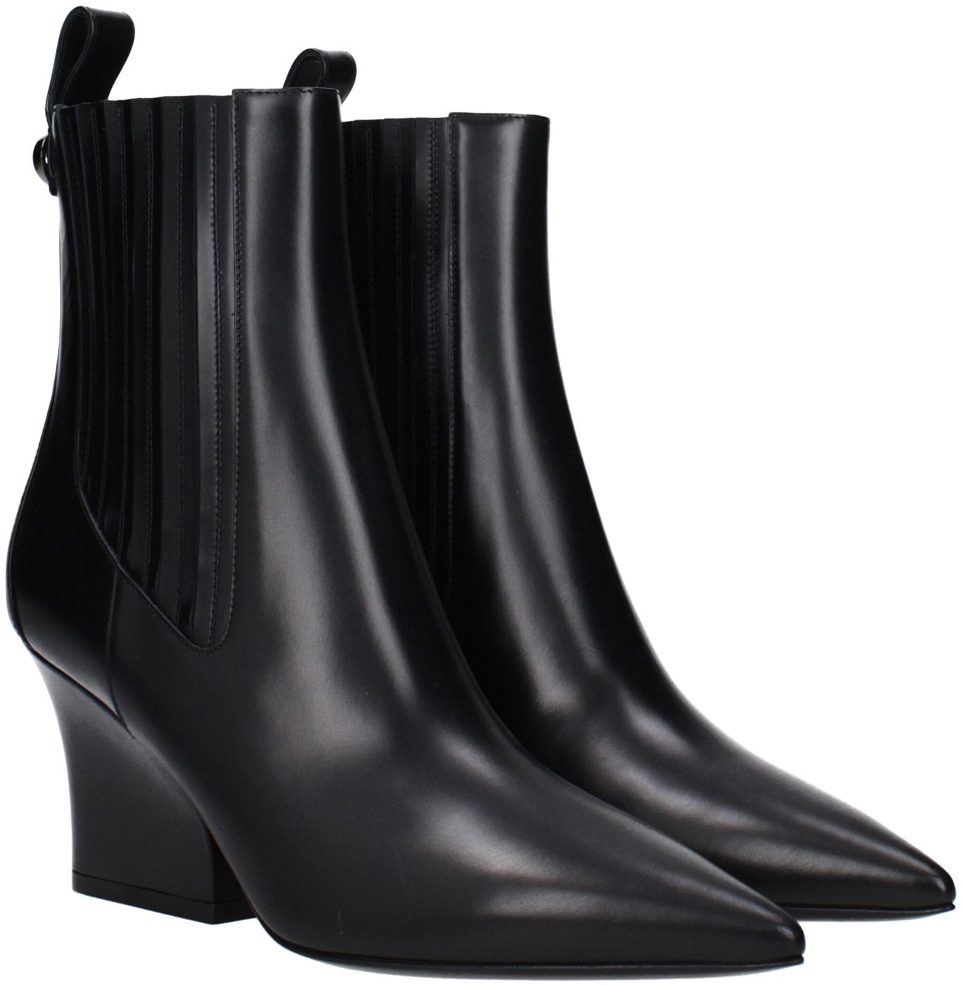 Valentino Garavani Black Leather Ankle Boots