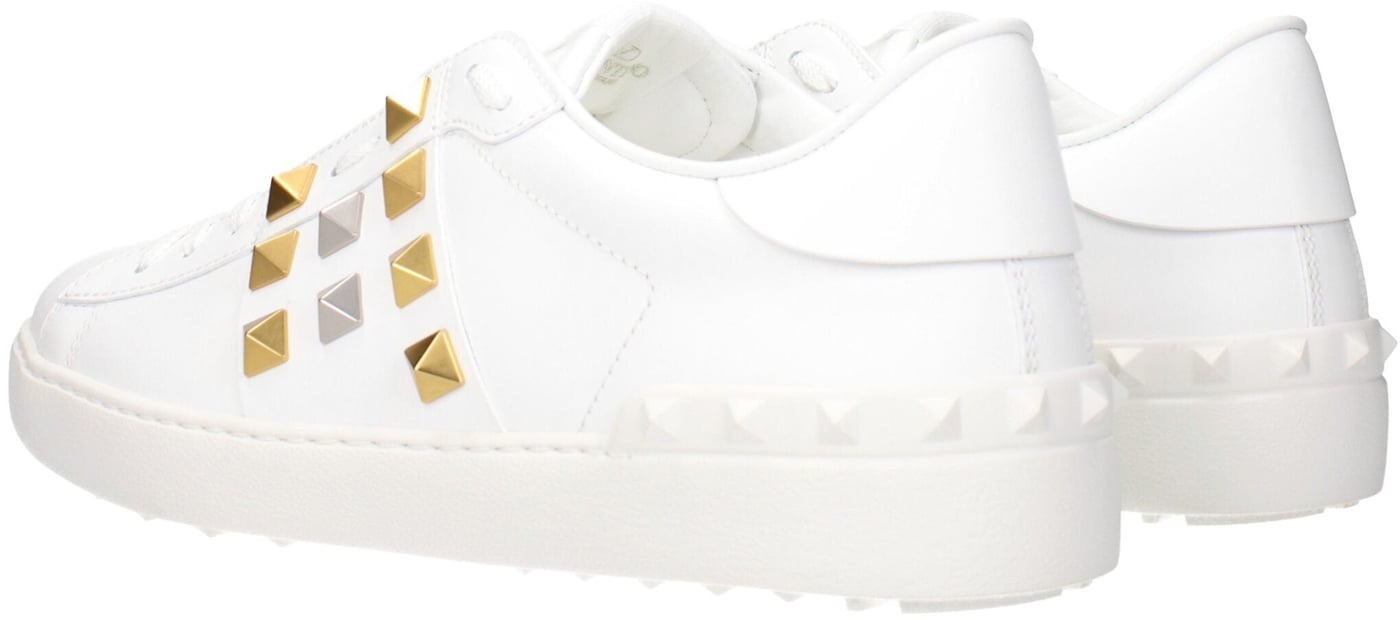 Valentino Garavani White Leather Low Top Sneakers