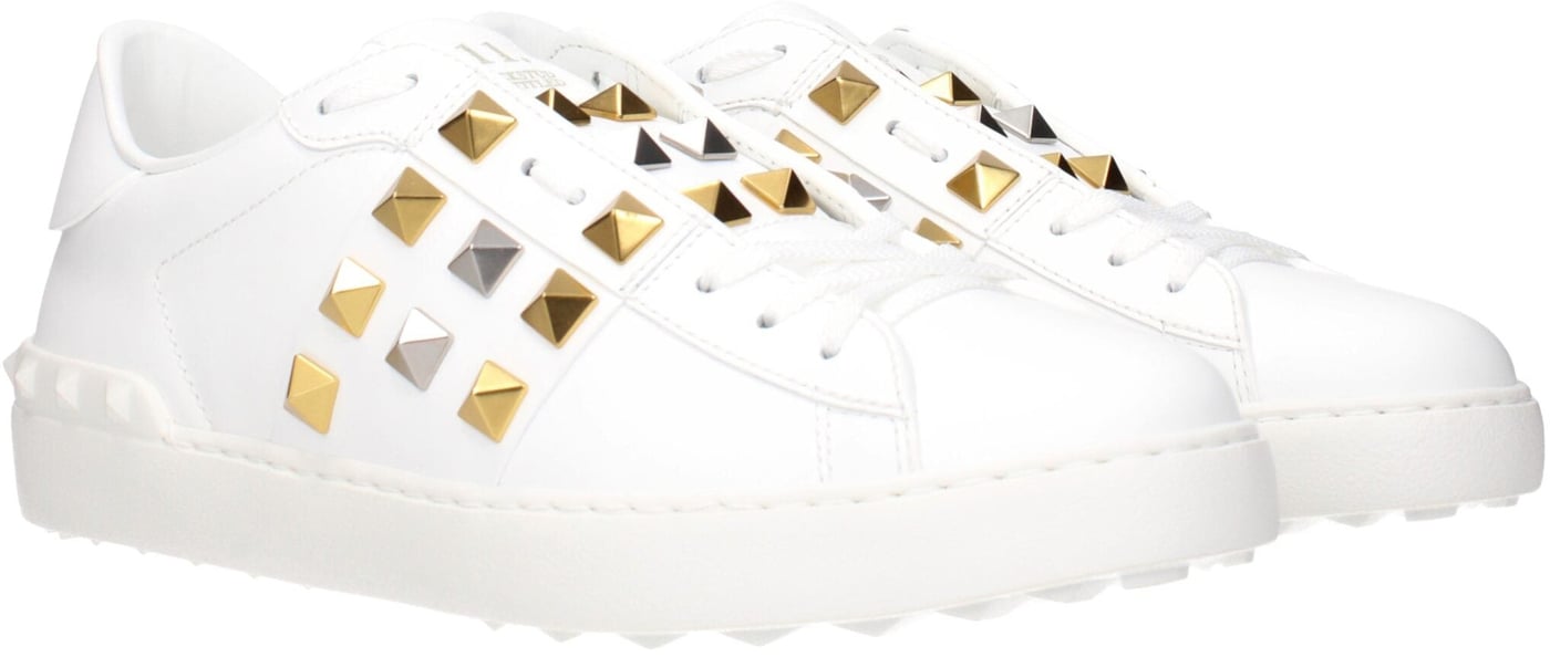Valentino Garavani White Leather Low Top Sneakers