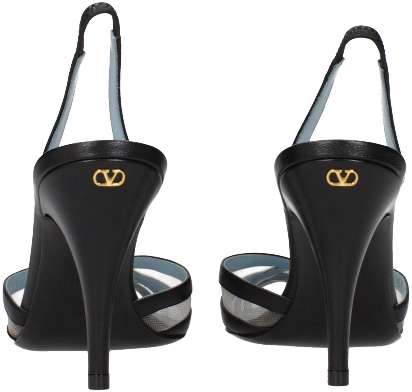 Valentino Garavani Black Leather High Heel Pumps