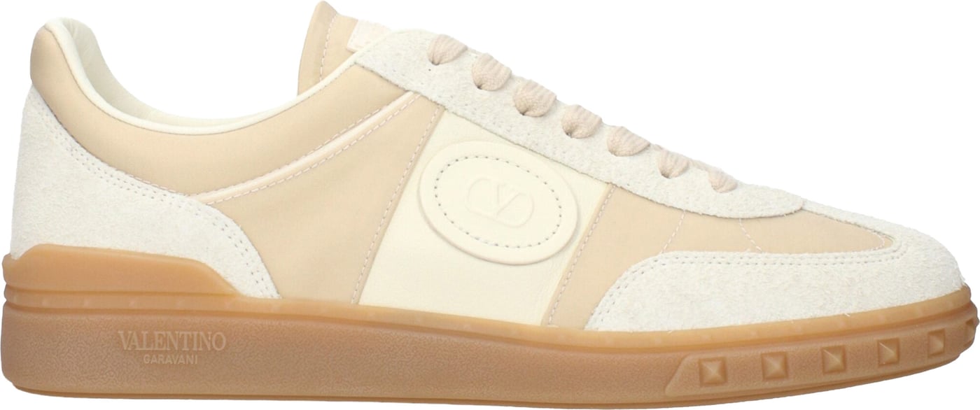 Valentino Garavani Beige Fabric Low Top Sneakers