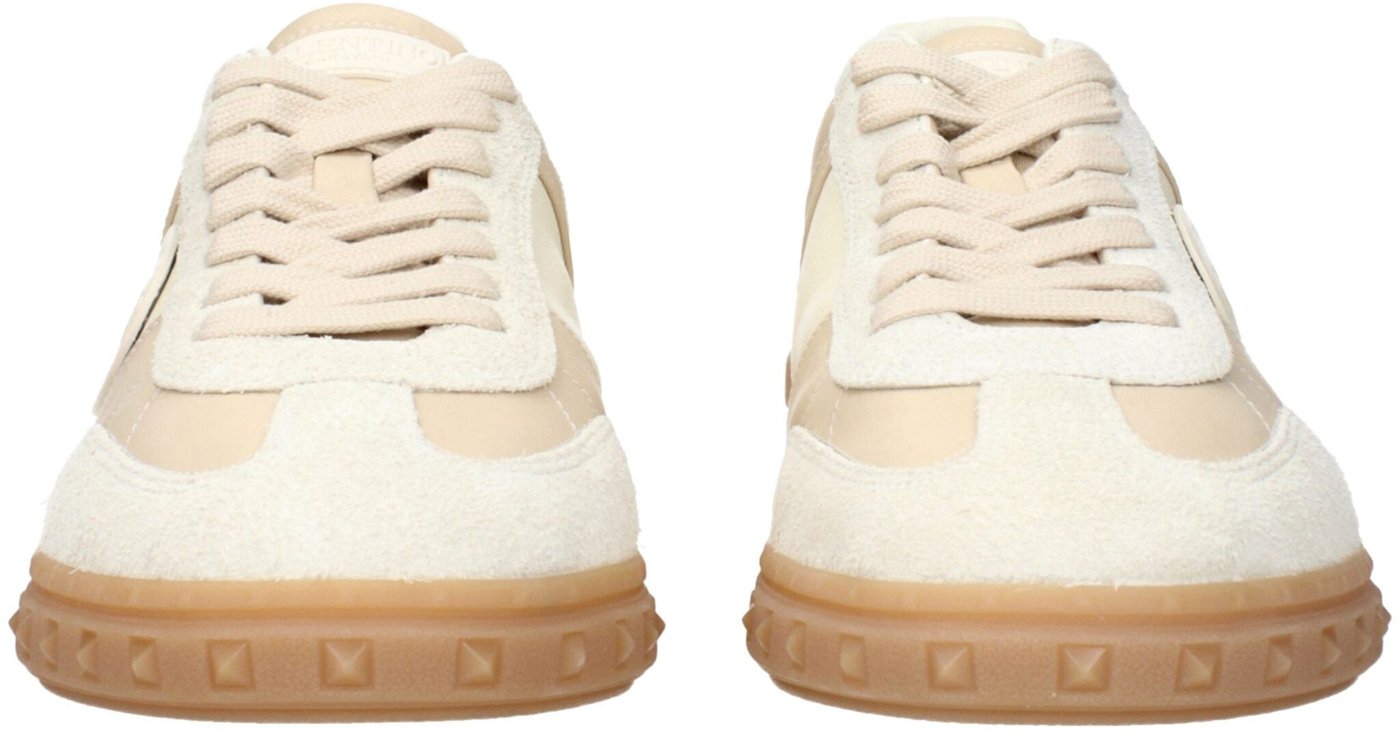 Valentino Garavani Beige Fabric Low Top Sneakers