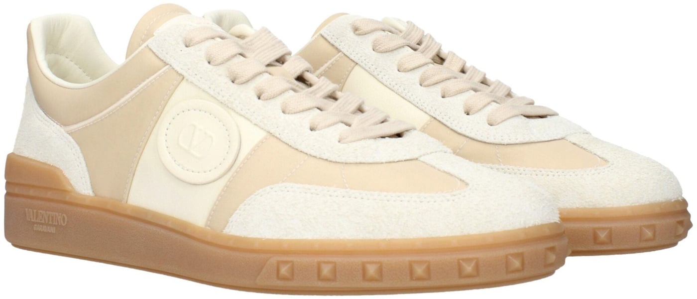 Valentino Garavani Beige Fabric Low Top Sneakers