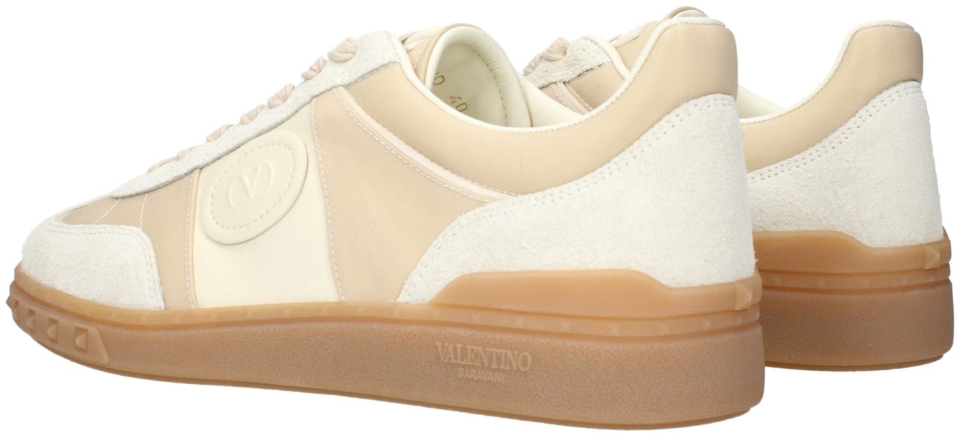 Valentino Garavani Beige Fabric Low Top Sneakers