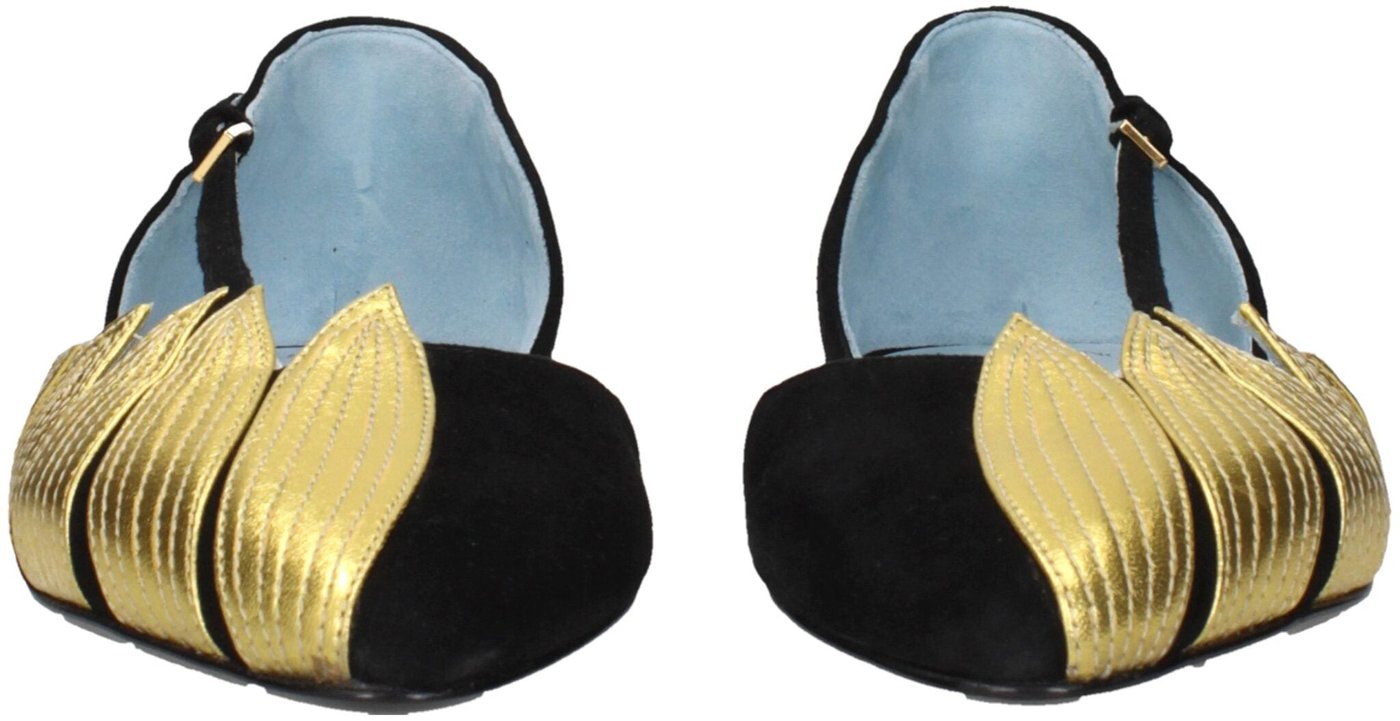 Valentino Garavani Black Leather Flat Sandals