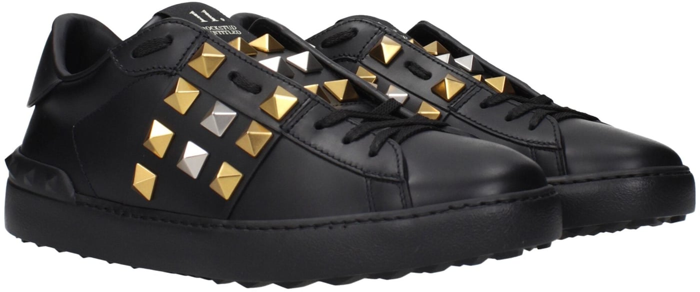 Valentino Garavani Black Leather Sneakers