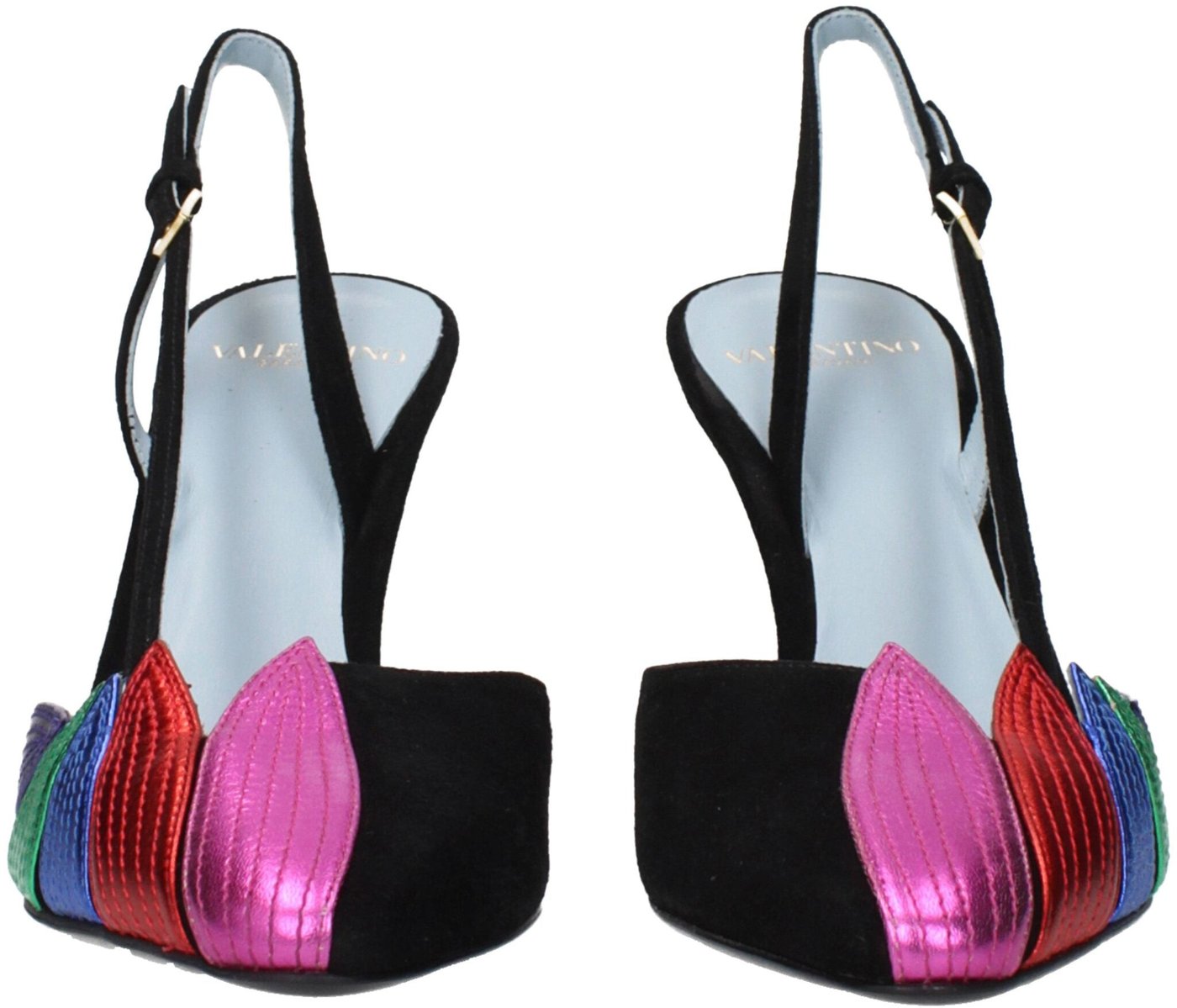 Valentino Garavani Black Leather High Heel Pumps