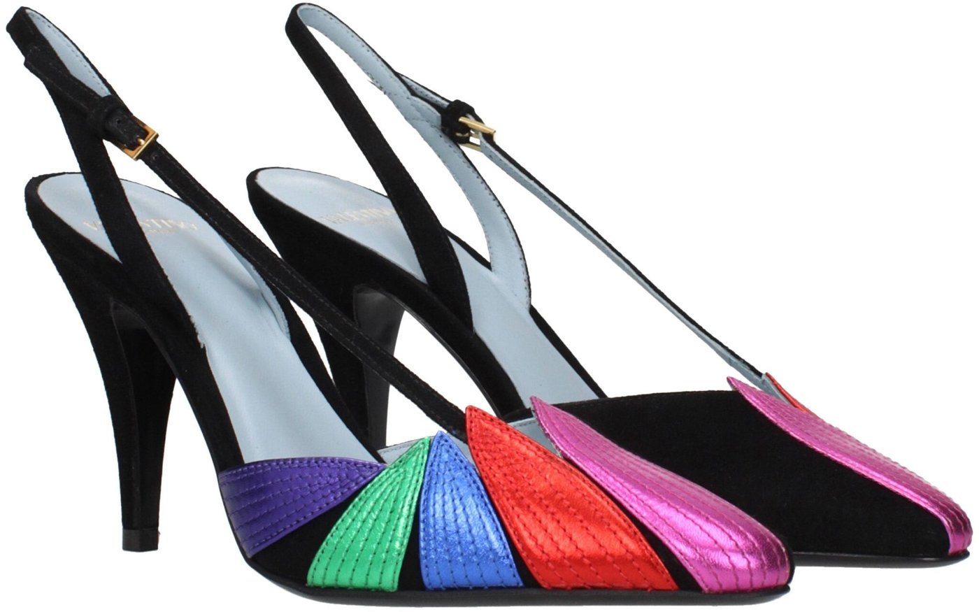 Valentino Garavani Black Leather High Heel Pumps