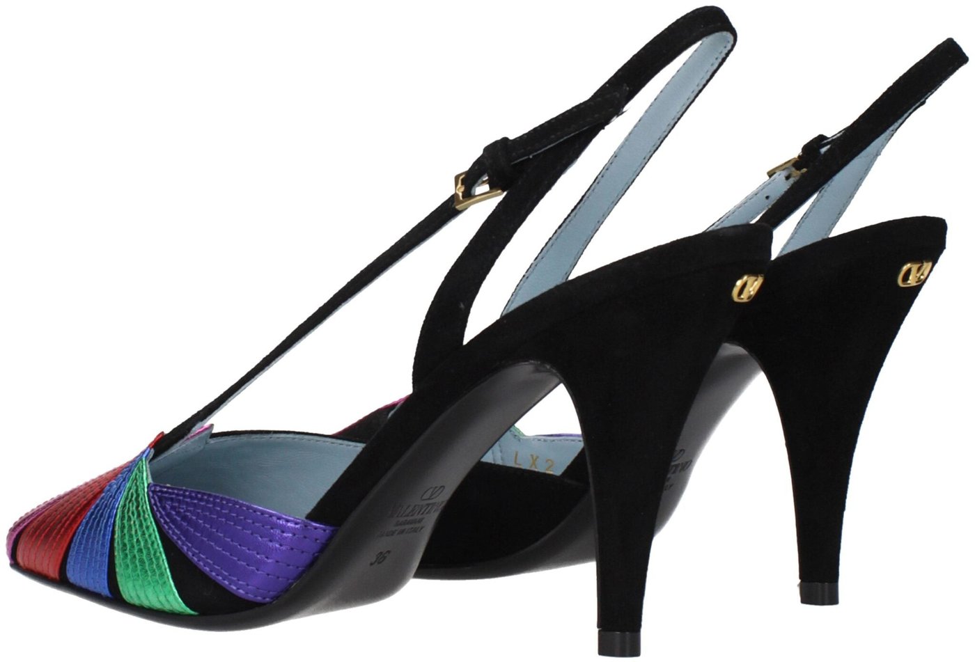 Valentino Garavani Black Leather High Heel Pumps