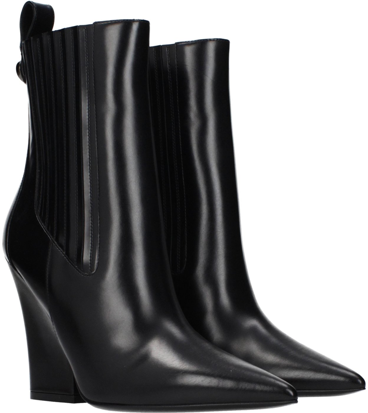 Valentino Garavani Black Leather Ankle Boots