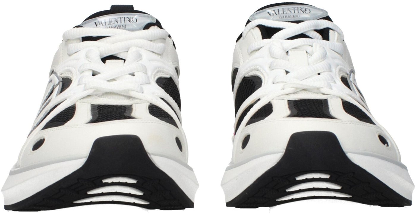 Valentino Garavani White Fabric Athletic Sneakers