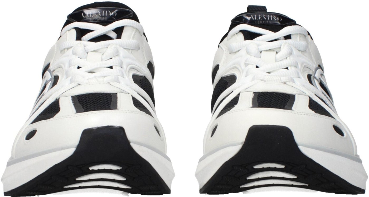 Valentino Garavani White Fabric Athletic Sneakers