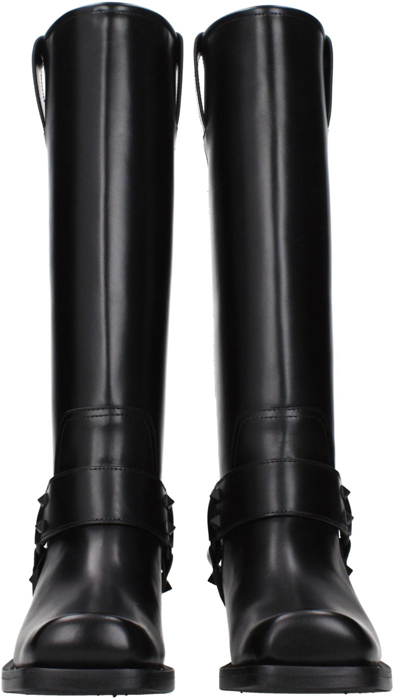 Valentino Garavani Black Leather Boots
