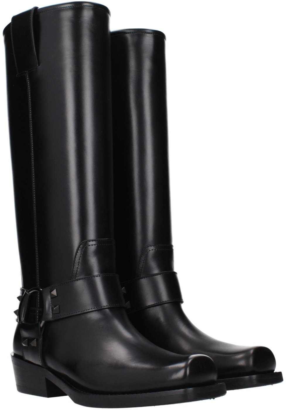Valentino Garavani Black Leather Boots